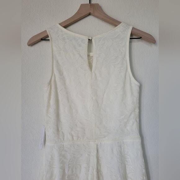 NWT Lace Mini Dress Skater Dress Size Small Ivory - Picture 3 of 9